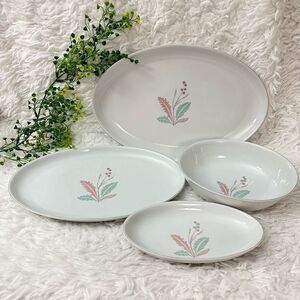 Porzellanfabrik‎ Arzberg Floral Print Germany Set of 4 Porcelain Oval Platters